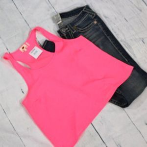 Take A Little Time For Me Pink Racerback Tank Top M